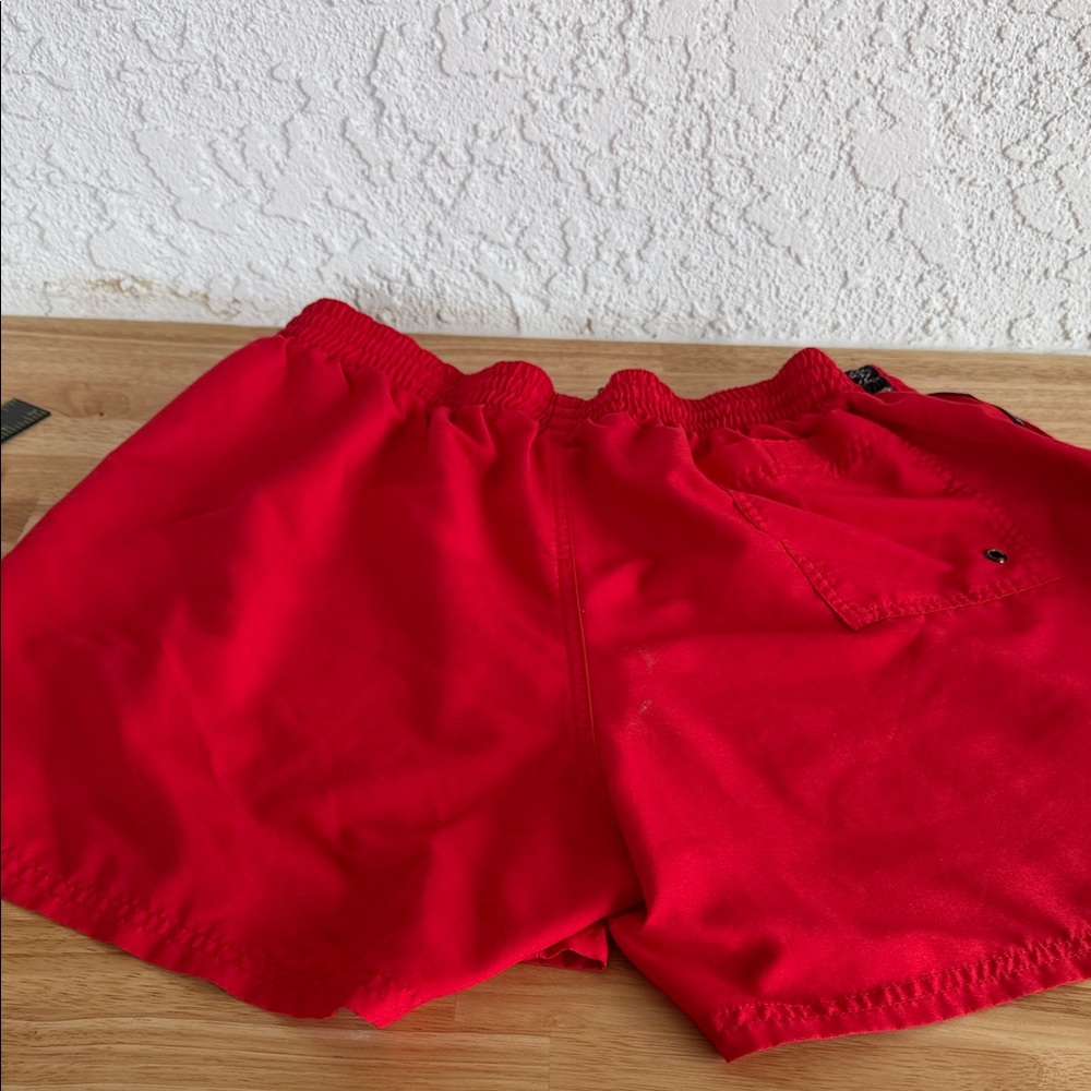 Nike Red Sports Shorts with Black Accents - Picture 8 of 12